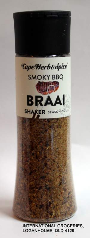 Cape Herb & Spices Smoky BBQ Braai SHAKER Seasoning 265g (BBD 14.10.23)