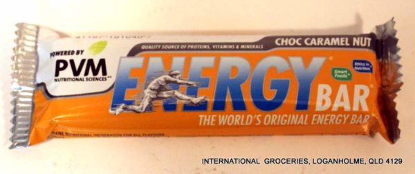 PVM Energy Bar Choc Caramel Nut Flavoured 45g