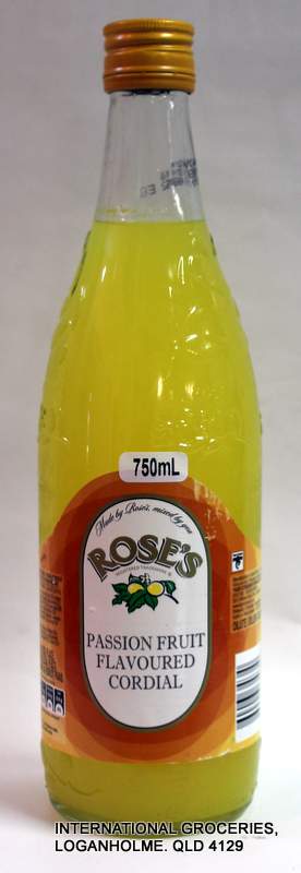 Rose's Passion Fruit Flavoured Cordial 750ml