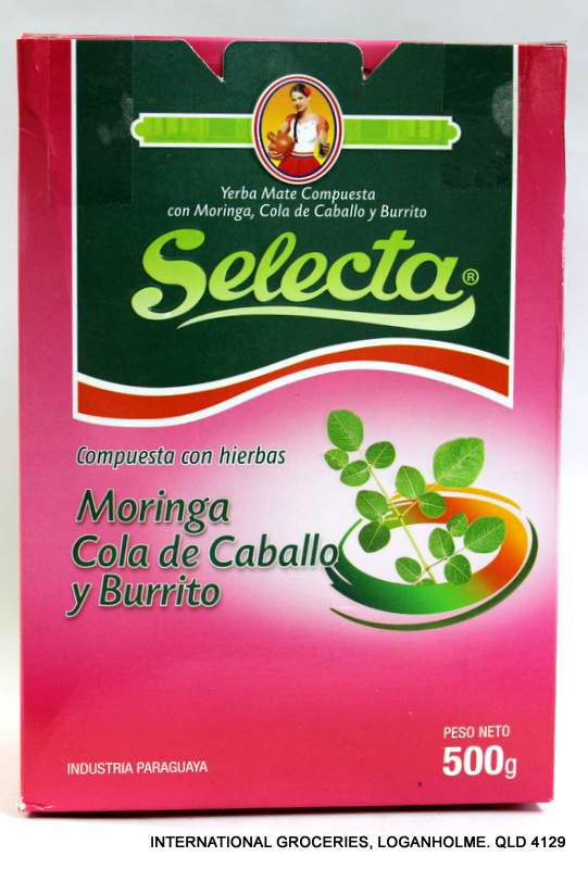 Yerba Mate Selecta with Moringa & Burrito 500g