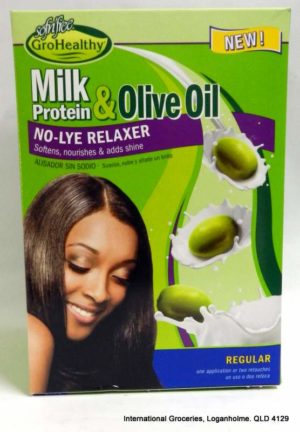 Softn'Free GroHealthy Milk Protein & Olive Oil No-Lye Relaxer Kit Regular