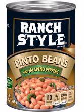 Ranch Style Pinto Beans with Jalapeno Peppers 425g
