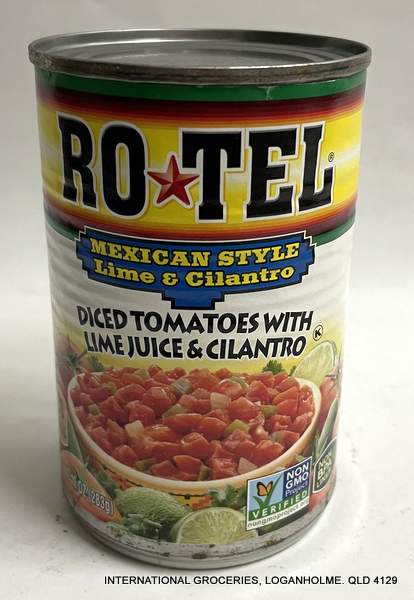 Ro Tel Diced Tomatoes With Lime Juice & Cilantro 283g