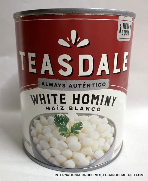 Teasdale White Hominy 850g