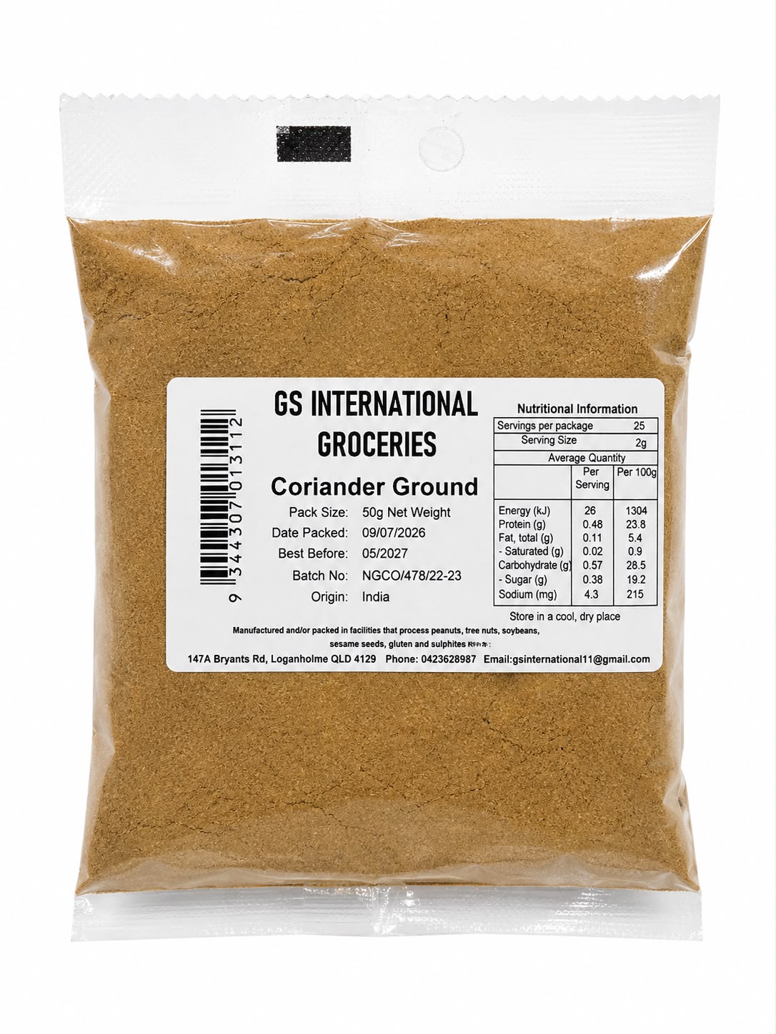 GS International Groceries Coriander Ground 50g