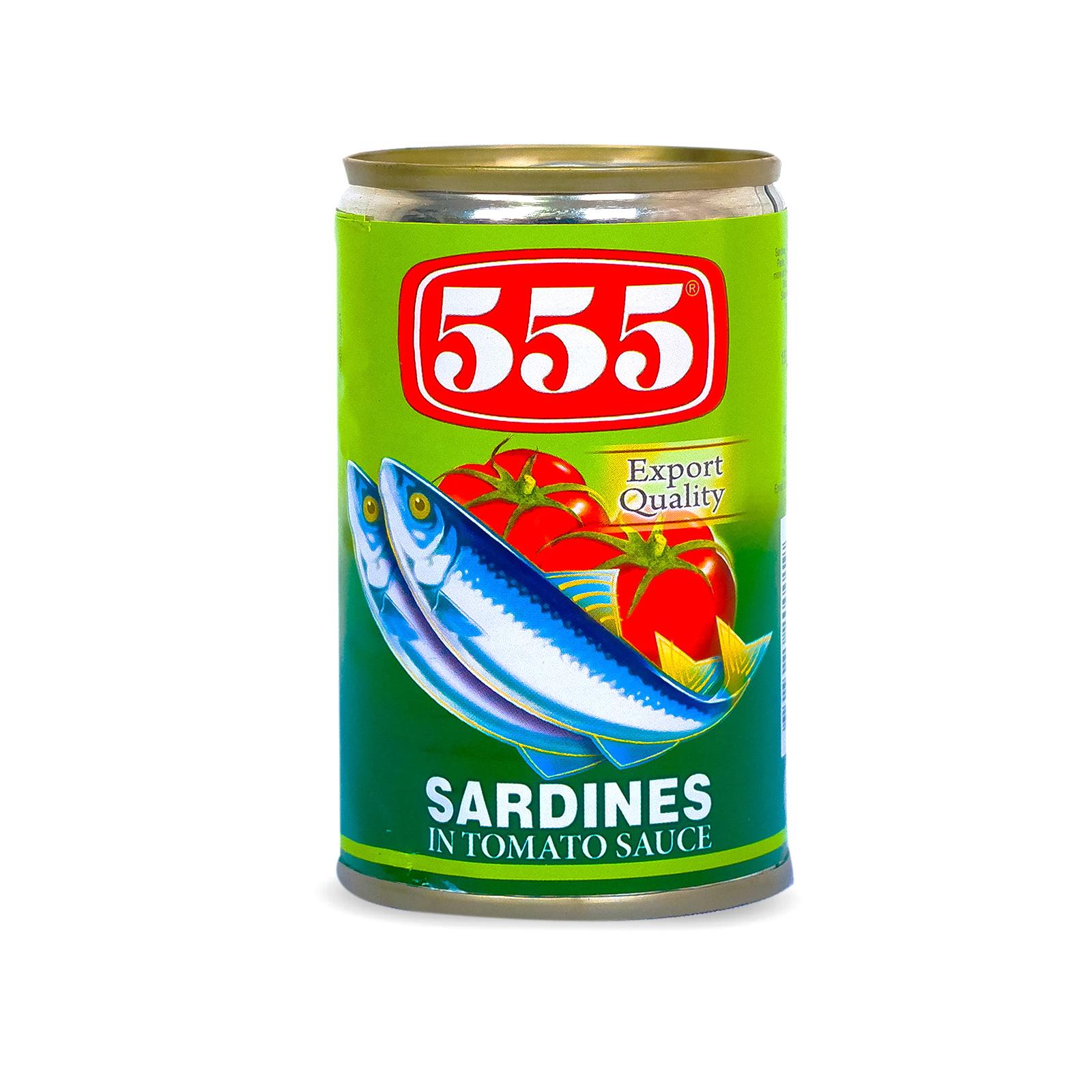 555 Sardines in Tomato Sauce 155g - GS International Groceries - GS ...