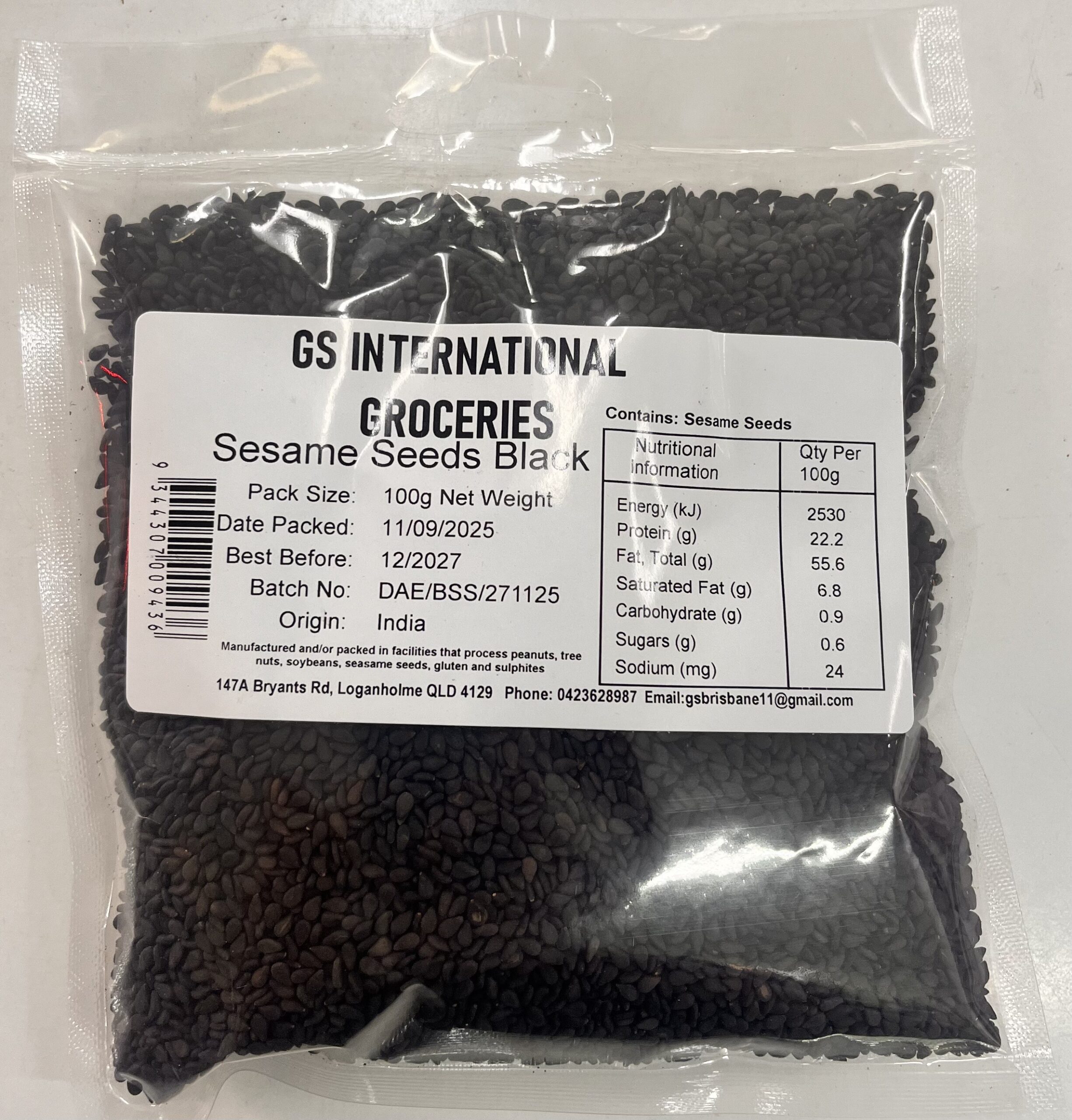 GS International Sesame Seed Black 100g