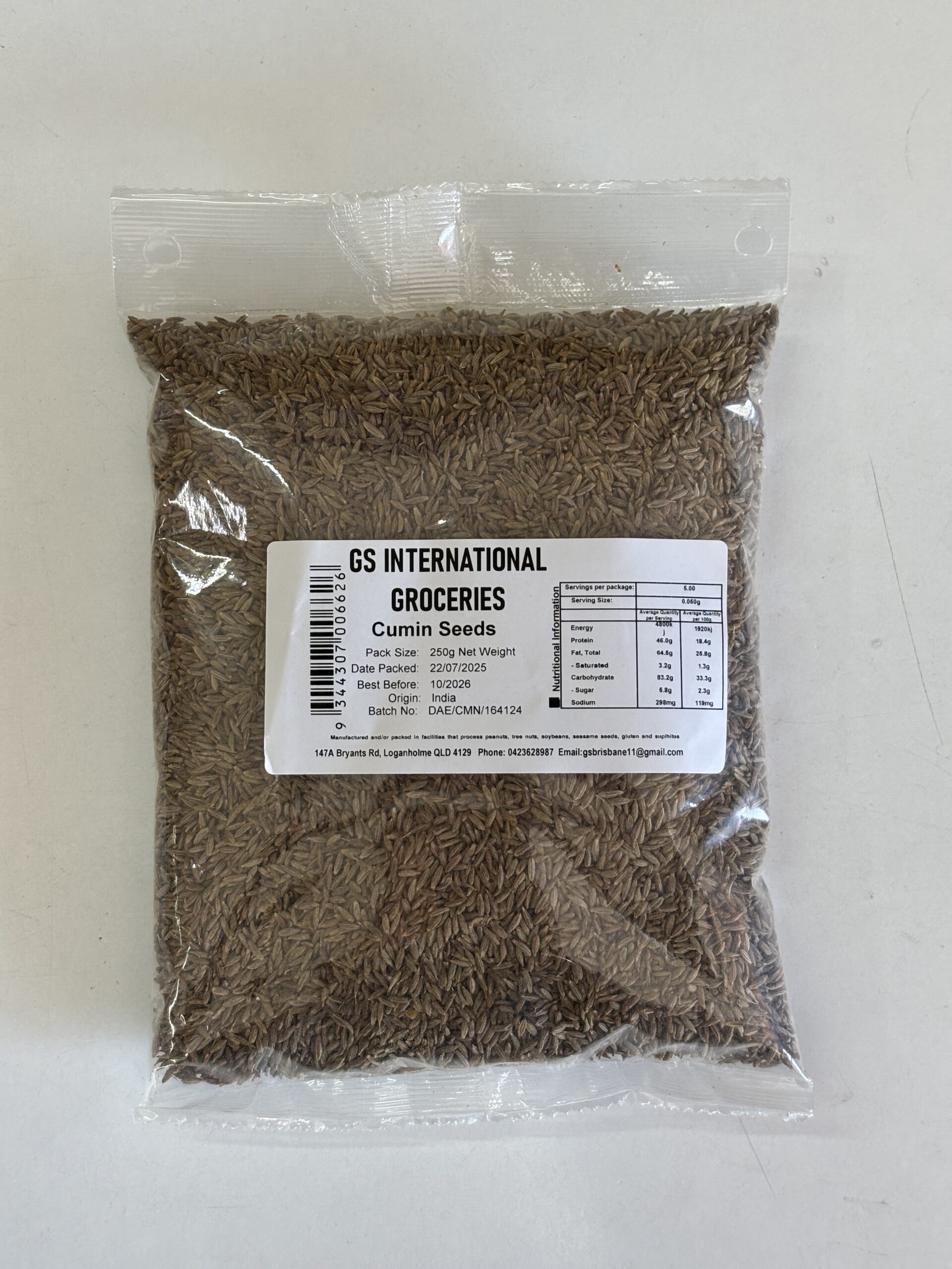 GS International Groceries Cumin Seed 250g