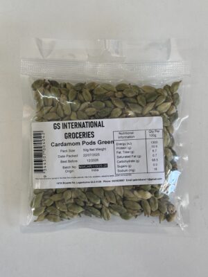 GS International Groceries Cardamom Pods Green 50g