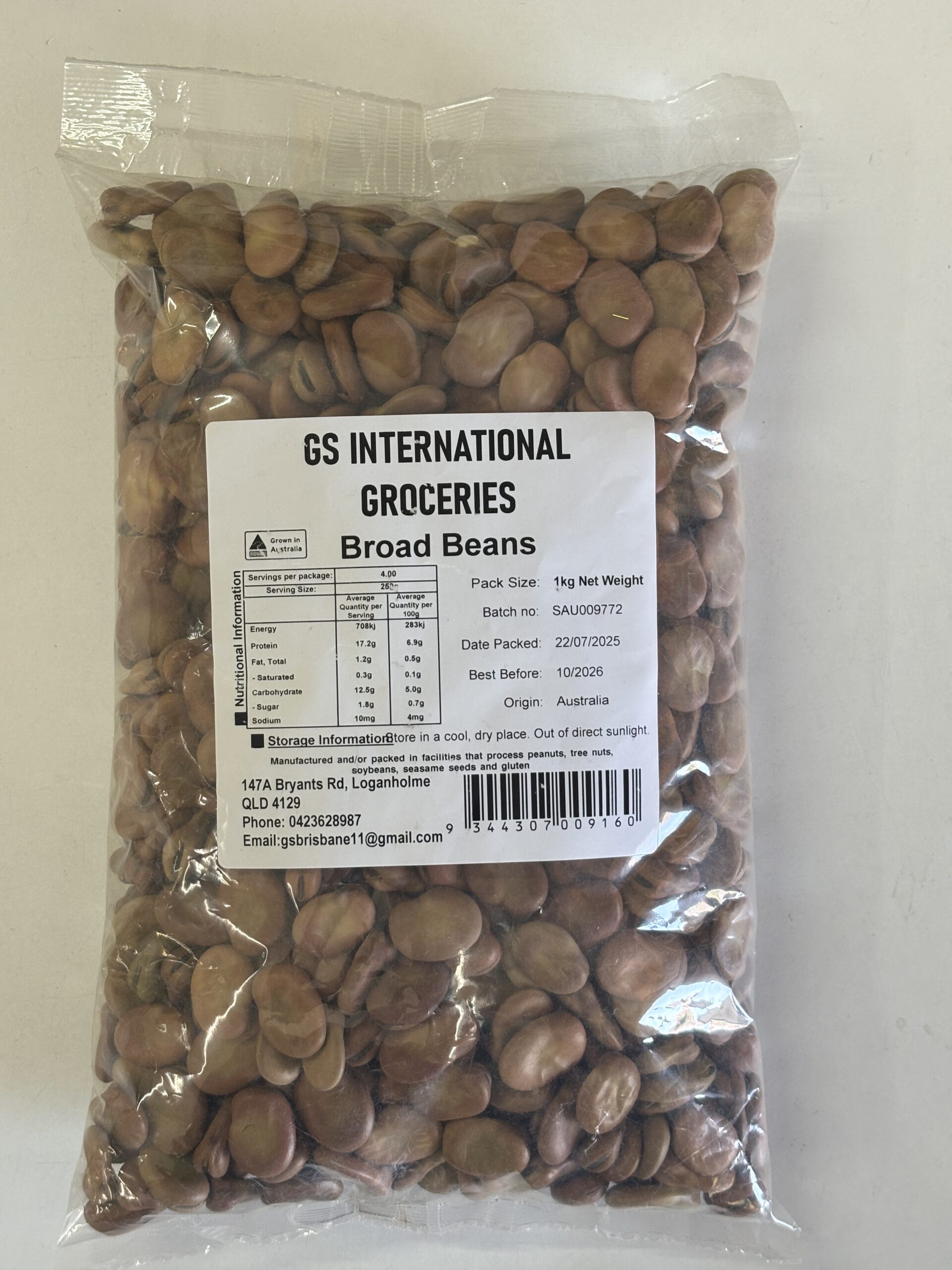 GS International groceries Broad Beans 1kg