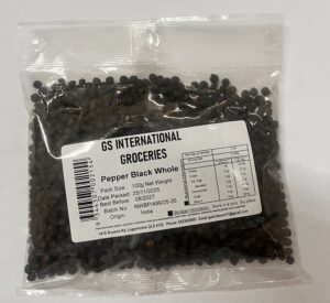 GS International Black Pepper Whole 100g