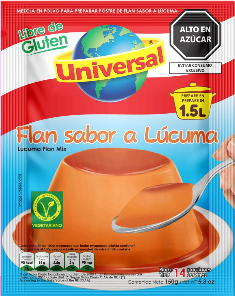 Universal Flan sabor a lucuma 150g