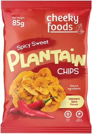 Cheeky Foods Spicy Sweet Plantain Chips 85g