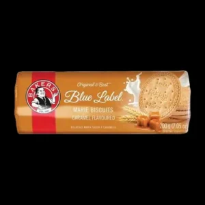 Bakers Blue Label Marie Biscuits Caramel Flavor 200g