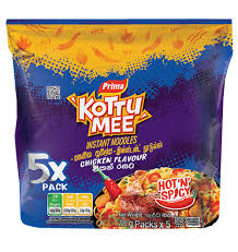Prima Kottu Mee Instant Noodles- Chicken Flavour Hot & Spicy 5 Packs*78g