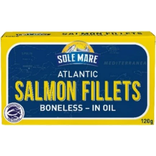 Sole Mare Salmon Fillets Boneless- In Oil 120g