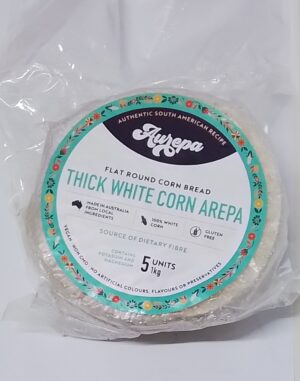 Aurepa Thick white Corn Arepa 5 units 1 kg - PICK UP ONLY