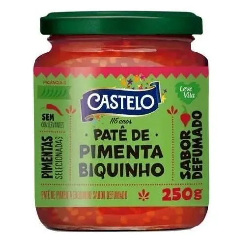 Castelo Pate de Pimenta Biquinho Sabor Defumado 250g