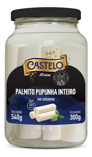 Castelo Palmito Pupunha Inteira 300g