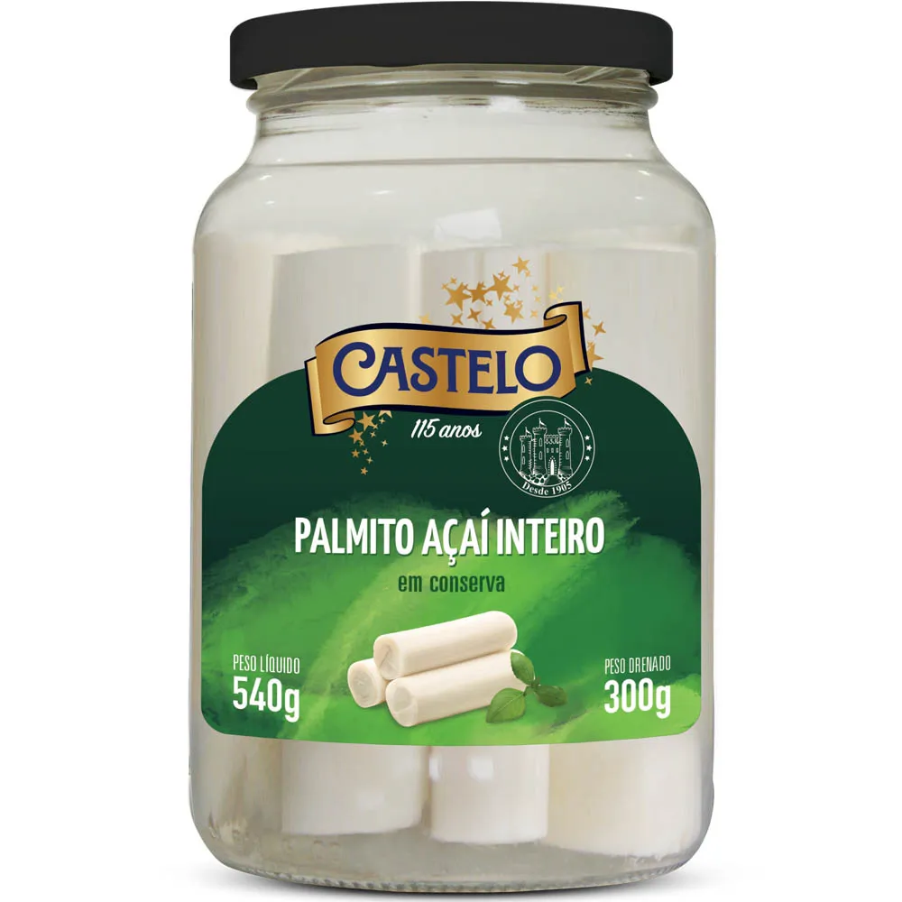 Castelo Palmito Acai Inteiro 540g