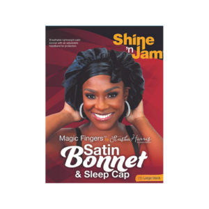 Satin Bonnet & Sleep Cap Large Black