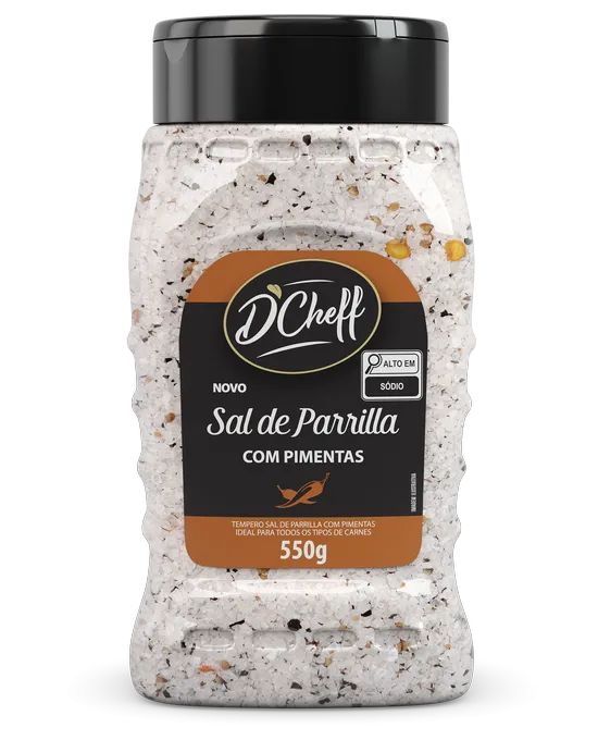 D'Cheff Sal de Parrilla Com Pimentas 550g