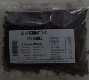 Gs International Groceries Cloves Whole 50gr