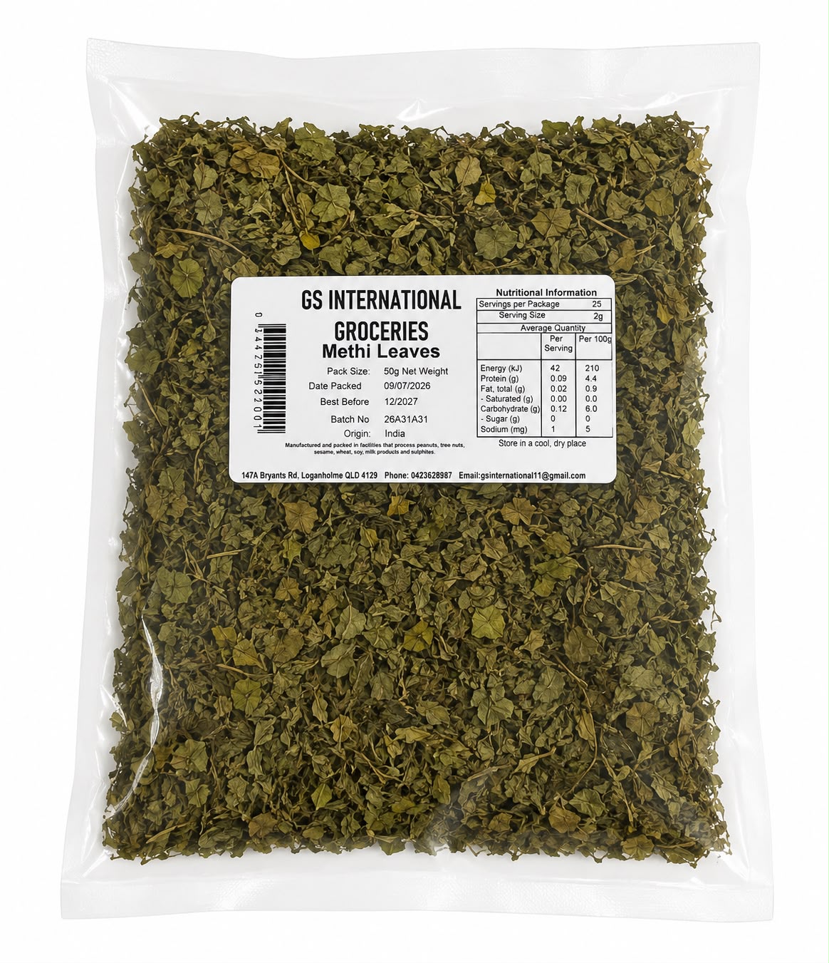 GS International Groceries Methi Leaves 50g
