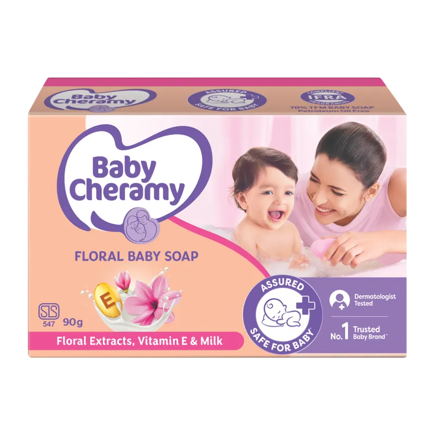 Baby Cheramy Floral Baby Soup Floral Extracts, Vitamin E & Milk 90g